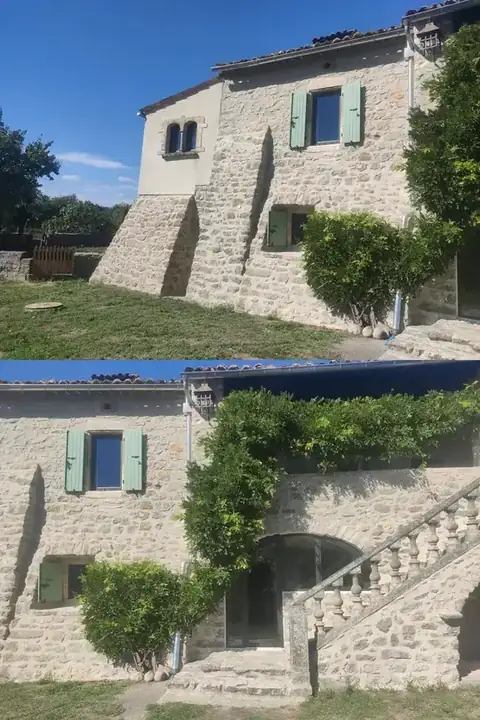 La rénovation complète des menuiseries d'un mas