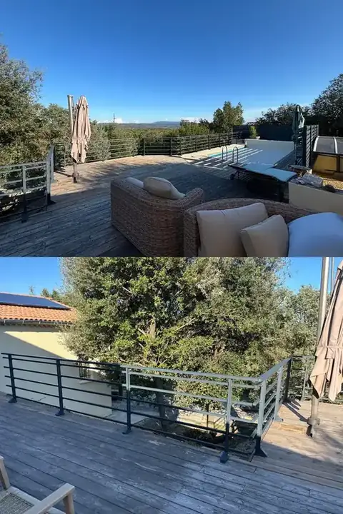 Terrasse, brise-vues et garde-corps