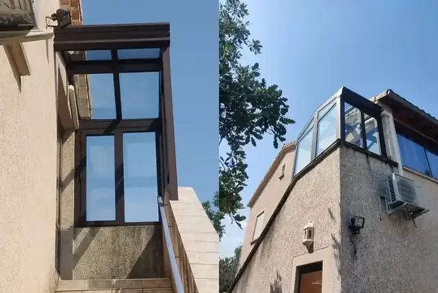 Une marquise vitrée sur mesure