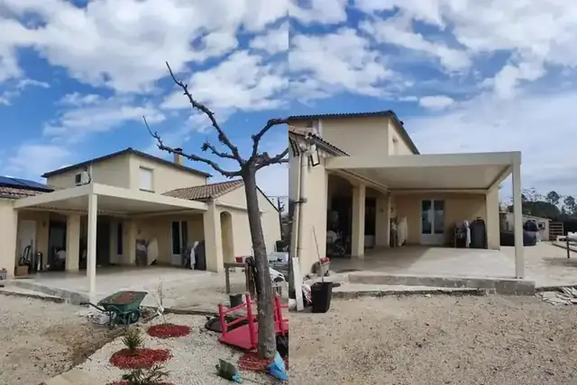 Une pergola assortie à la maison